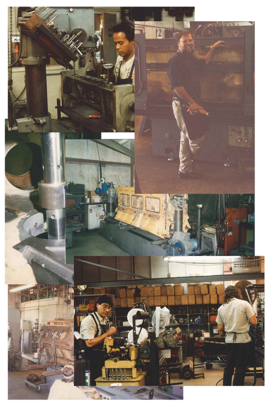 Photo Collage of New and Old Pictures Around the Duffin Diesel Shop