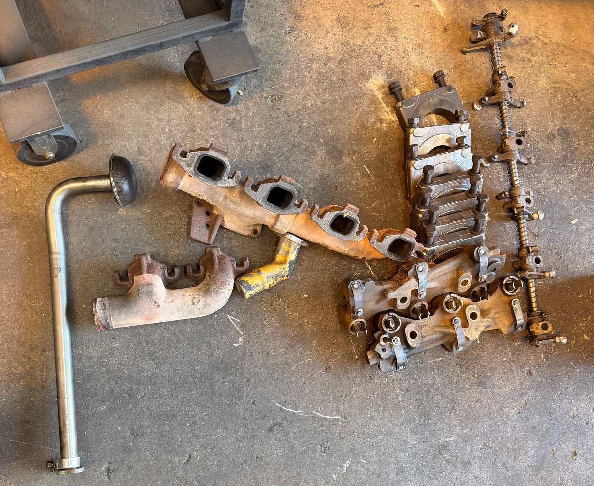 CAT 3306 OEM ENGINE PARTS — JAKE BRAKES, ROCKER ASSEMBLY, EXHAUST MANIFOLD & MORE — USED