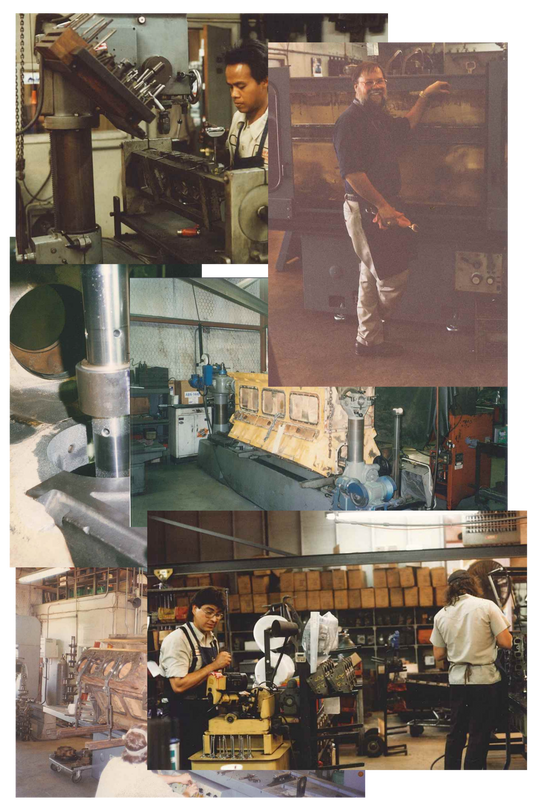 Photo Collage of New and Old Pictures Around the Duffin Diesel Shop 